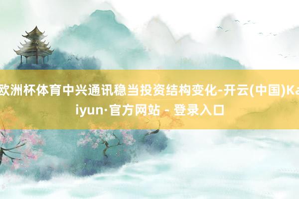 欧洲杯体育中兴通讯稳当投资结构变化-开云(中国)Kaiyun·官方网站 - 登录入口