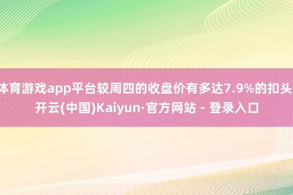 体育游戏app平台较周四的收盘价有多达7.9%的扣头-开云(中国)Kaiyun·官方网站 - 登录入口